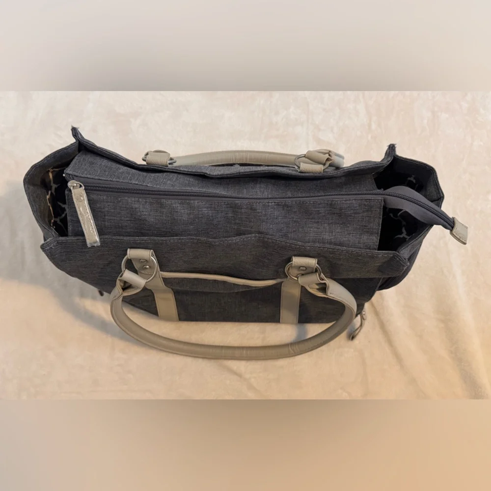 Bananafish Diaper Bag.  New Condition/ Never used.  Light navy and taupe/tan.